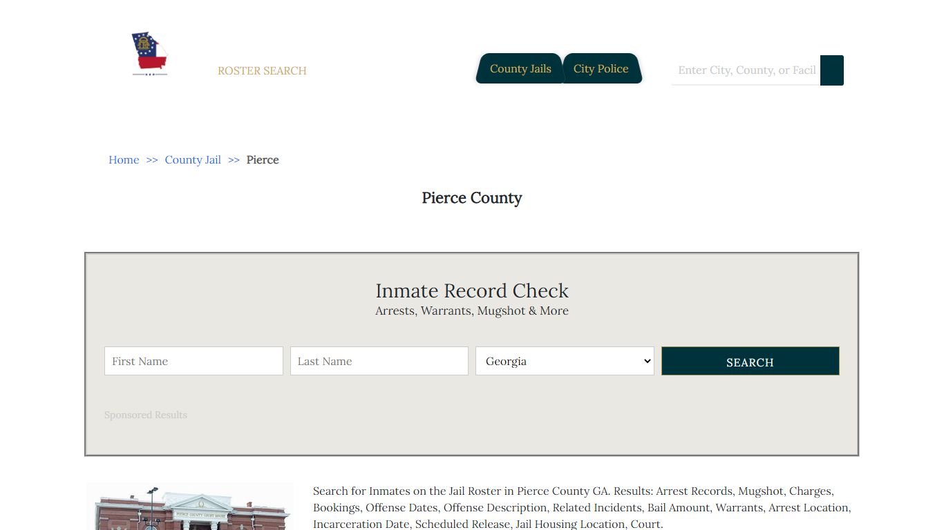 Pierce County | Georgia Jail Inmate Search